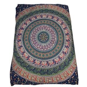 tapestry cover bedspread URBAN OUTFITTERS 86x102 NWT blue mandala cotton India